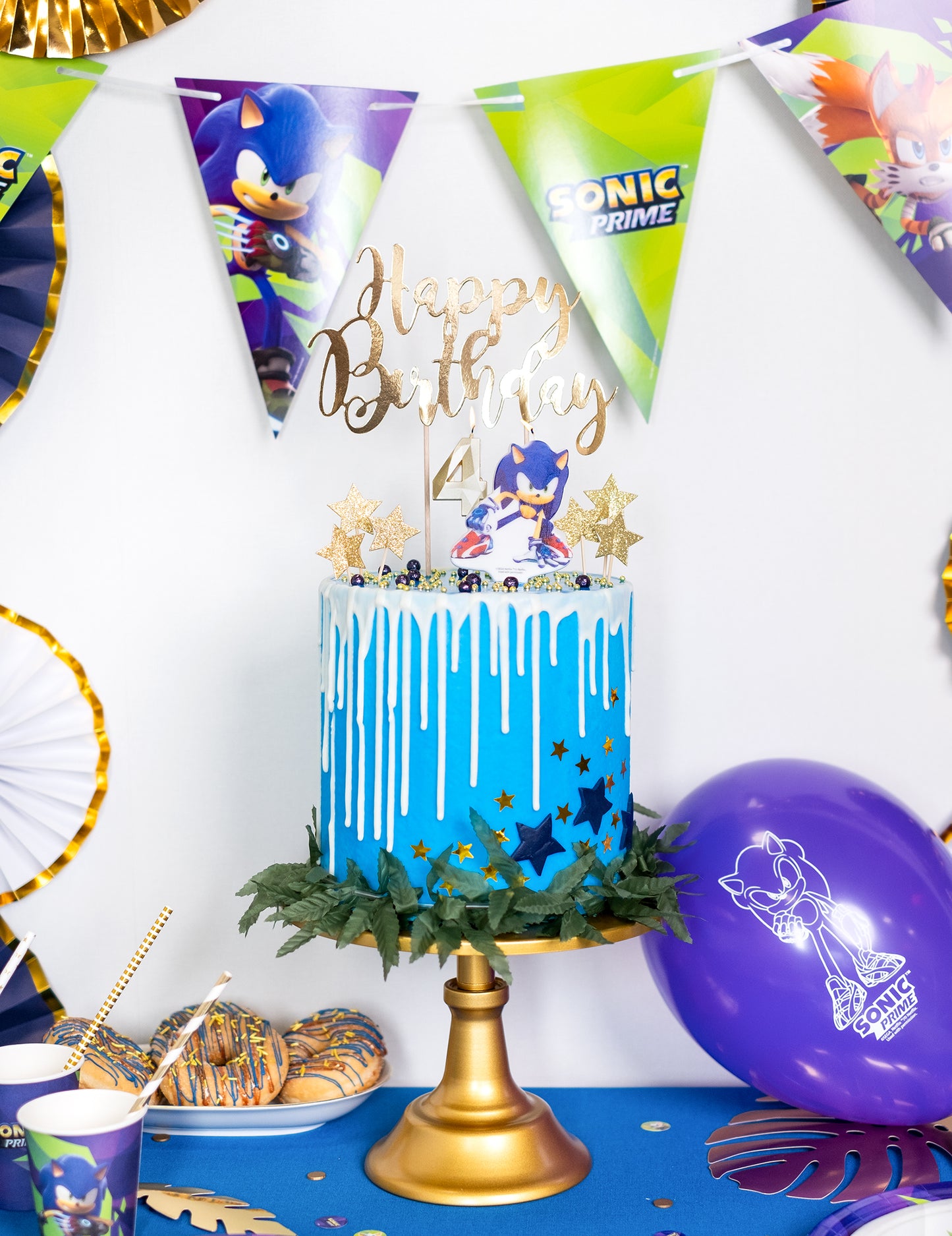 Sonic Prime™ 9 születésnapi gyertya cm