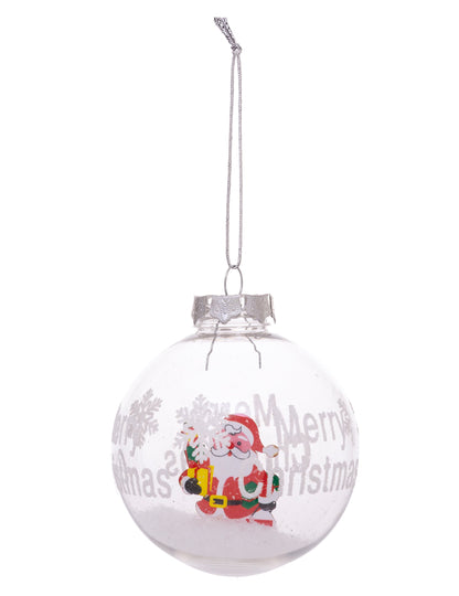 Átlátszó karácsonyfadísz 8 karakterrel cm véletlenszerű minta karácsonyfára