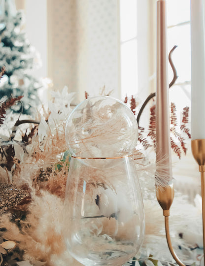 Testreszabható átlátszó karácsonyfadísz 8 x 9,5 cm felakasztani