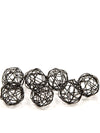 Boules de décoration en métal pour décoration de table noires