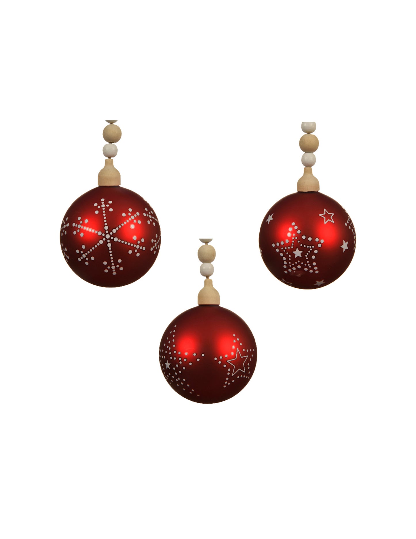 Piros üveg karácsonyi gömb 8 cm véletlenszerű modell 