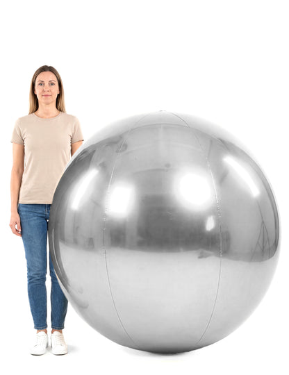 120 cm-es ezüst felfújható diszkógömb cm 