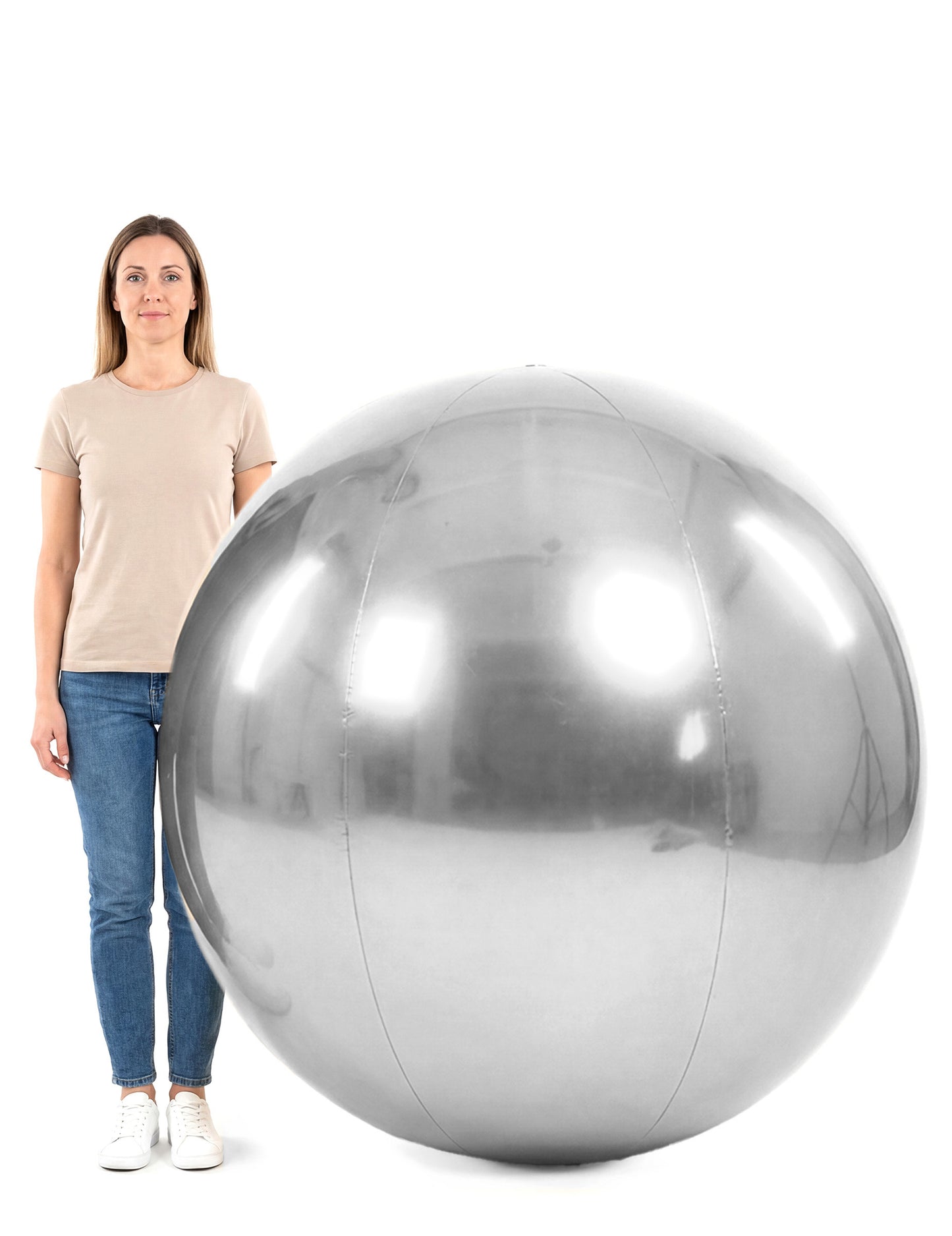 120 cm-es ezüst felfújható diszkógömb cm 