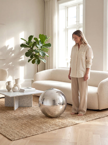 Felfújható ezüst tükörgömb 60 cm 