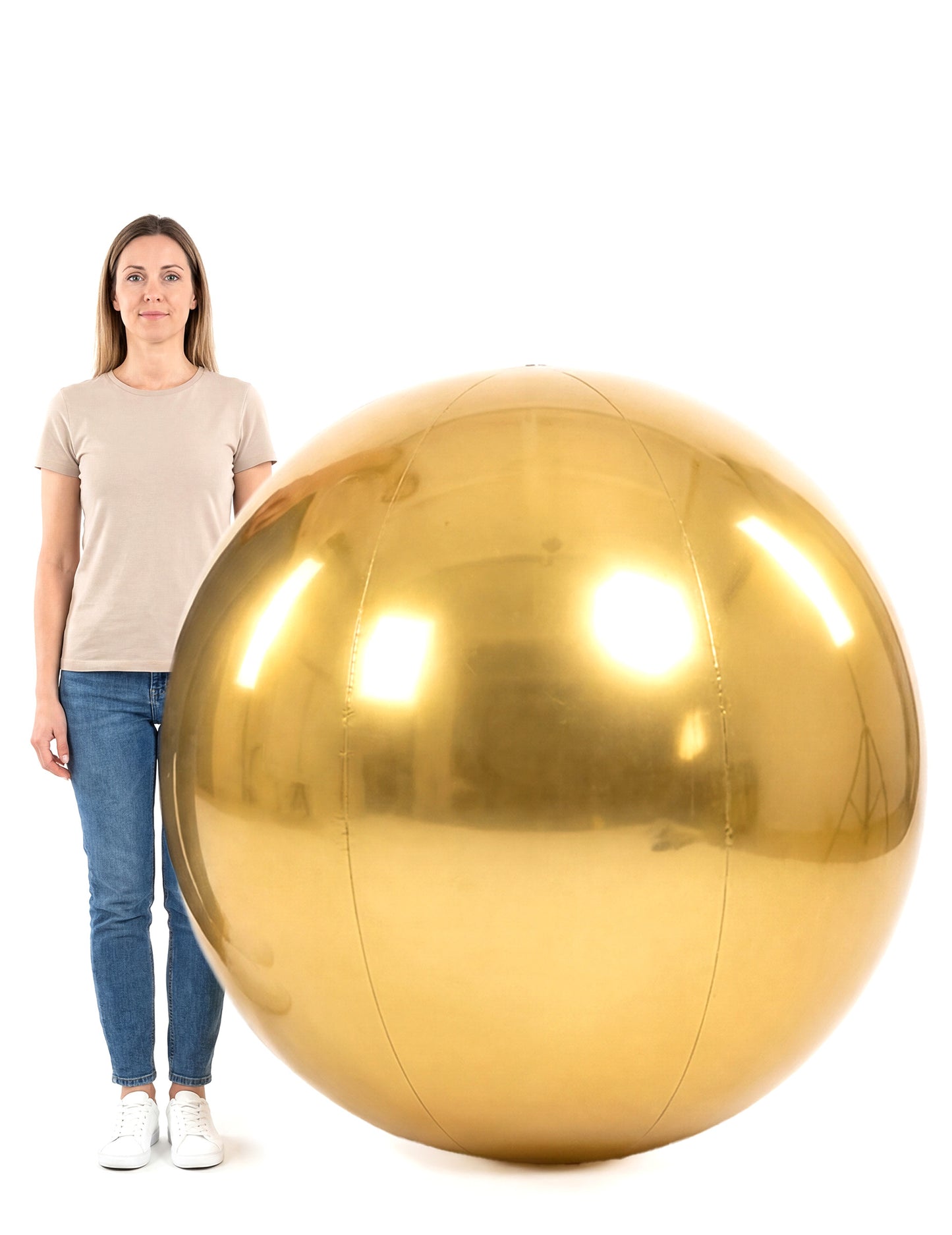 Felfújható arany tükörgömb 120 cm 