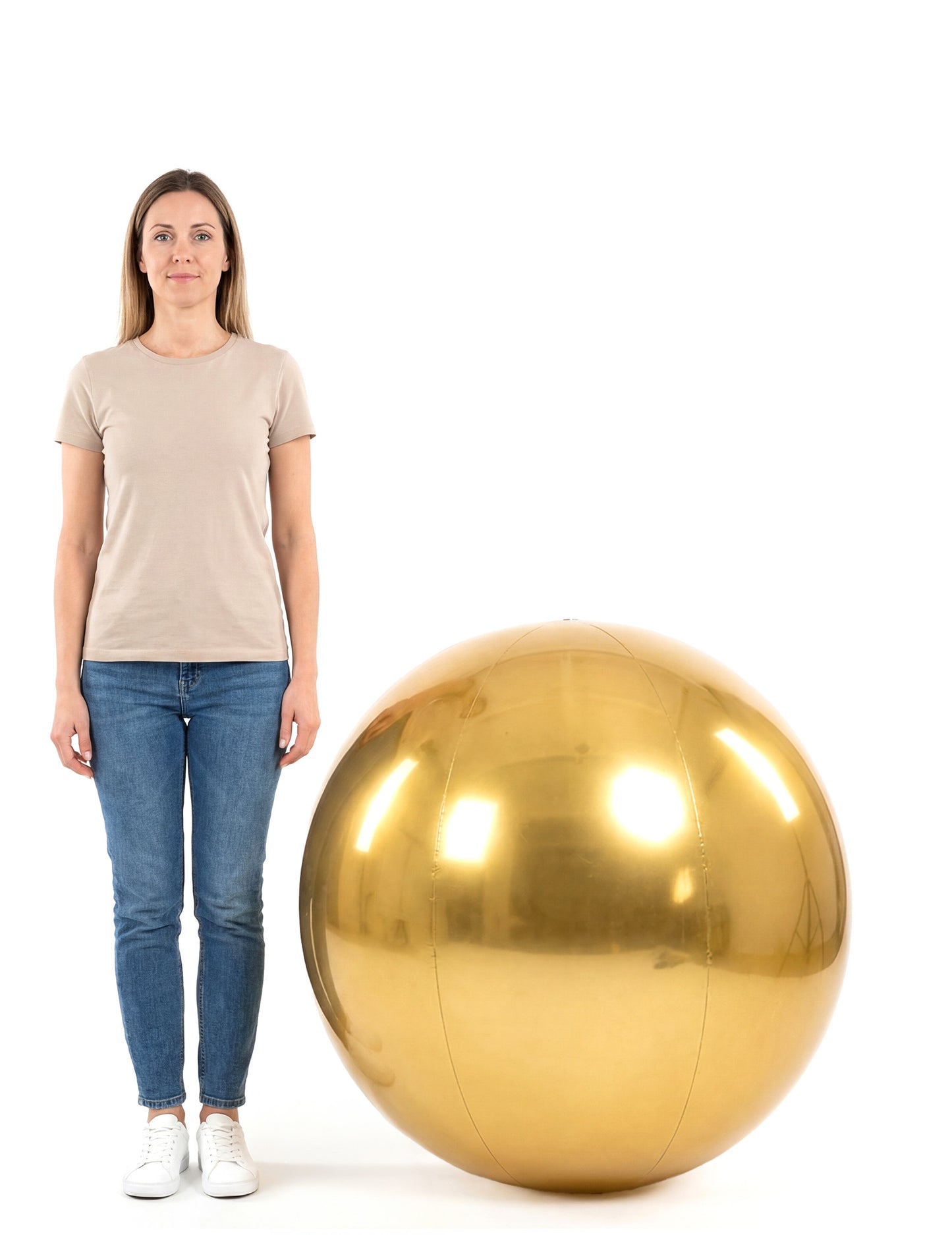 Felfújható arany tükörgömb 90 cm 