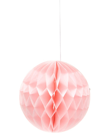 Rózsaszín méhsejt papírgömb 12 cm felakasztható 