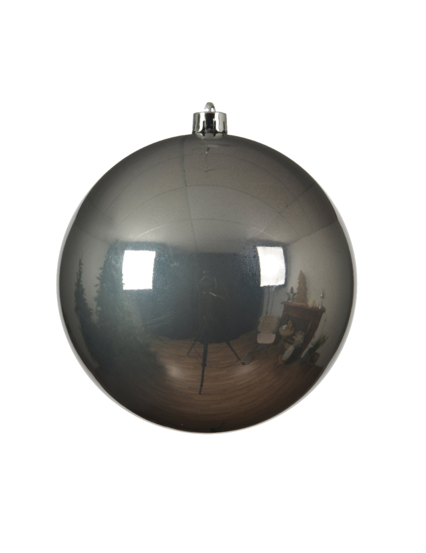 Óriási ezüst karácsonyi gömb 20 cm 