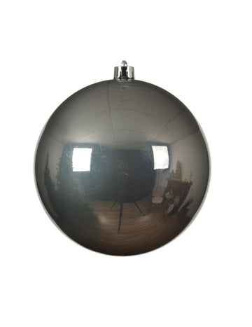 Óriási ezüst karácsonyi gömb 20 cm 
