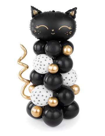 Fekete macskás luficsokor 140 x 83 cm, 61 darabos készlet