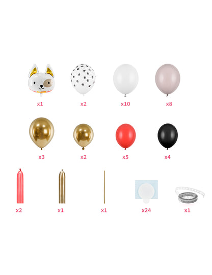 Kutyás lufi csokor 155 x 83 cm 64 darabos készlet