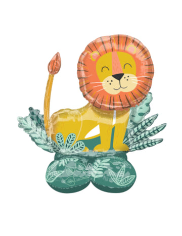 Óriás Airloonz Lion Get Wild alumínium labda, 114 x 110 cm, dzsungel dekoráció