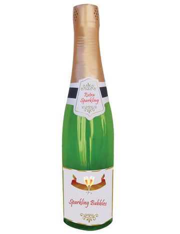 Bouteille de champagne gonflable pour adulte verte et dorée