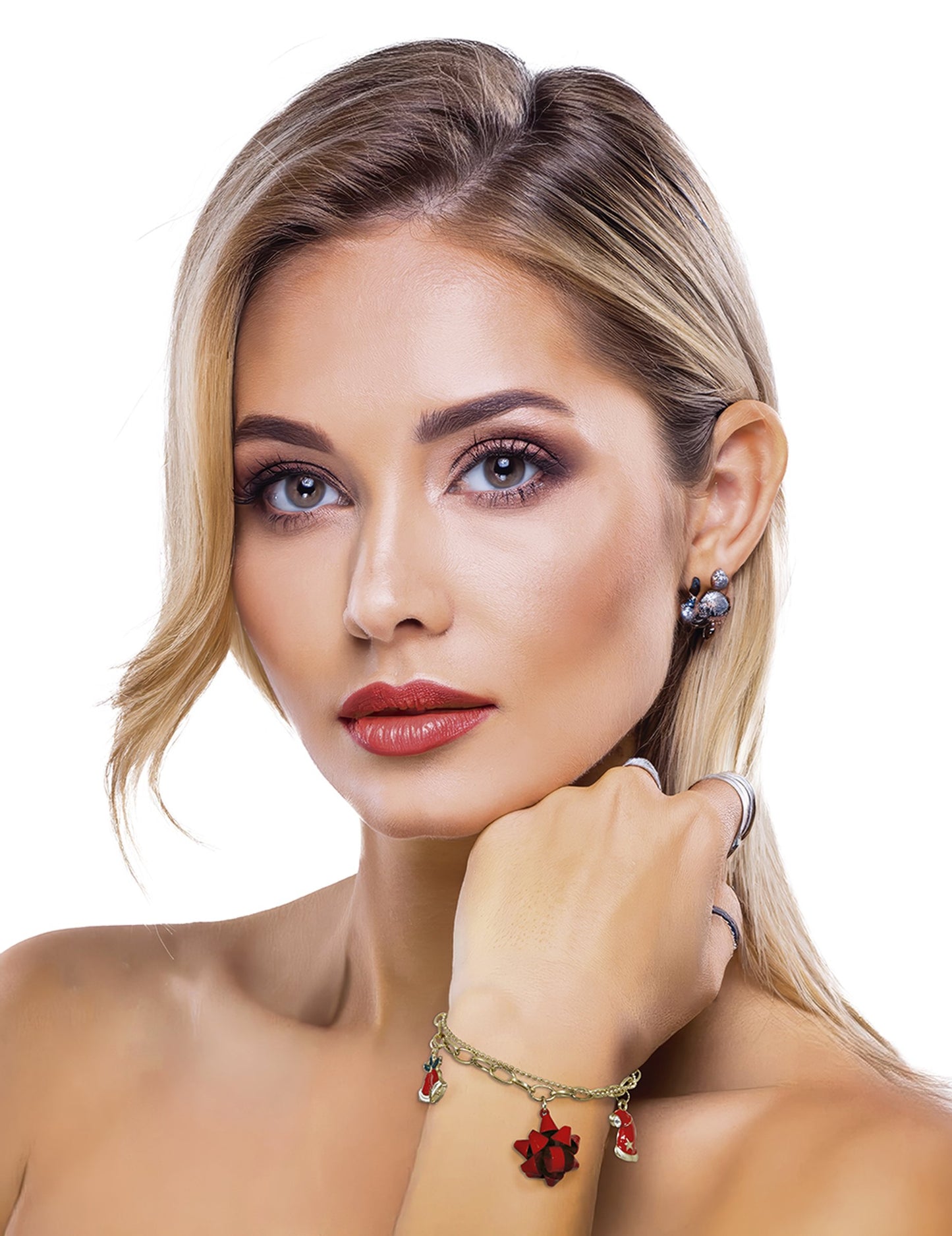 Karácsonyi mintás fém karkötő