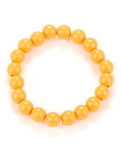 Bracelet perles pour adulte orange