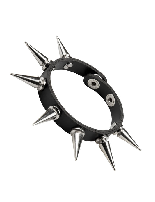Vue de profil du bracelet punk pour adulte