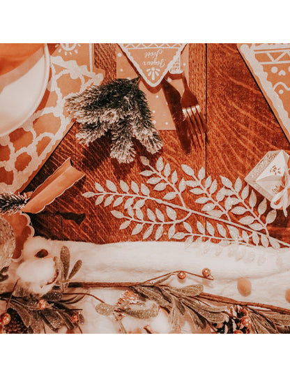 Fehér csillámos lombág 45 cm 