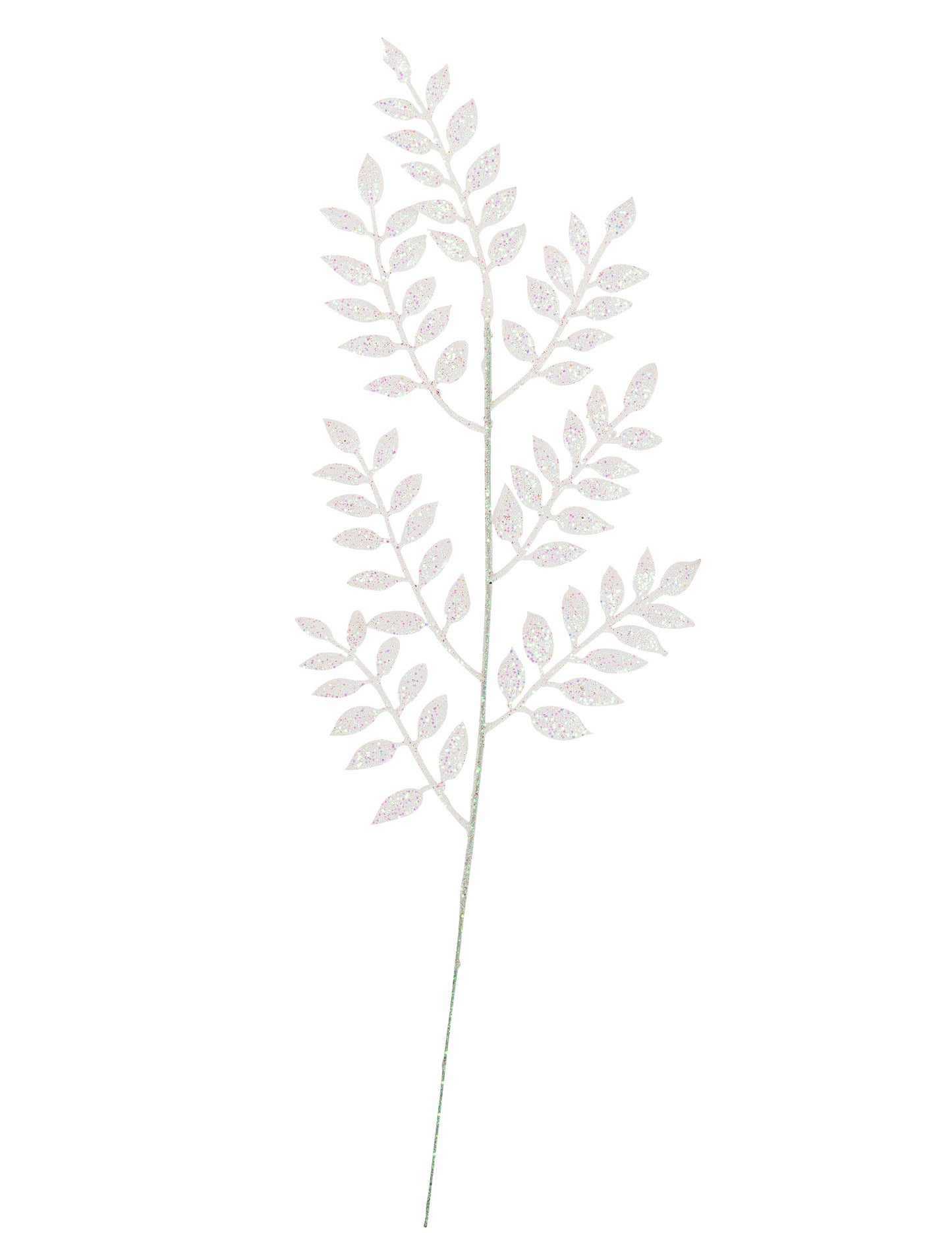 Fehér csillámos lombág 45 cm 