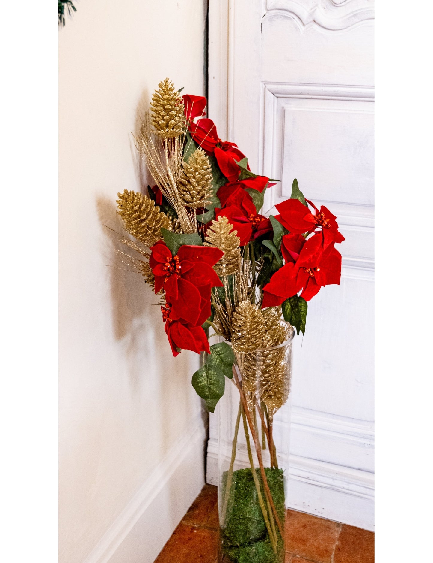 Pezsgőcsillámú fenyőtoboz ág 75 cm Egy varázslatos karácsony