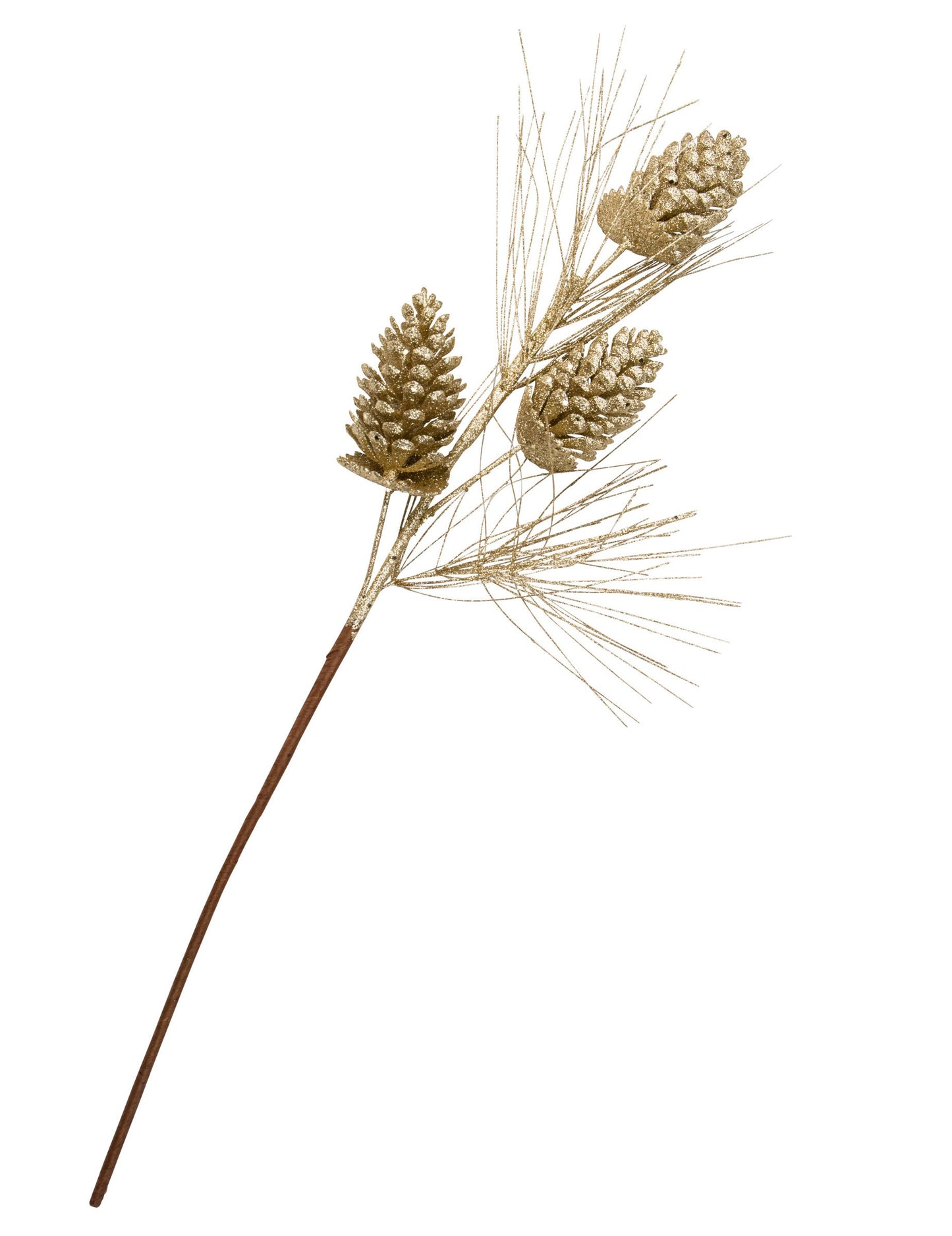 Pezsgőcsillámú fenyőtoboz ág 75 cm Egy varázslatos karácsony