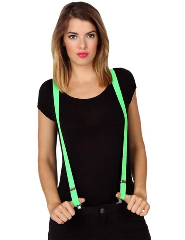 Neon nadrágtartó felnőttnek neon zöld