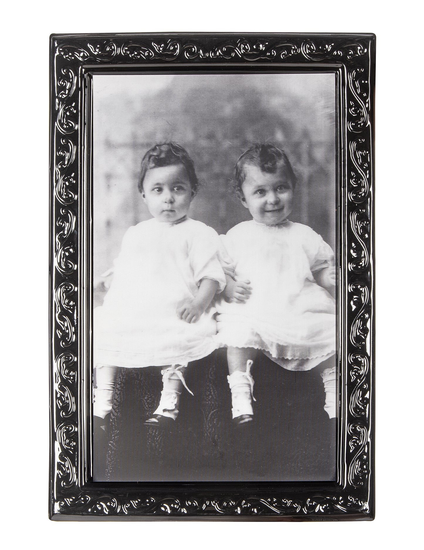 Cadre photo Halloween bébés visages changeants noir