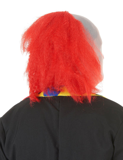 Vue de dos de la cagoule de clown pour adulte