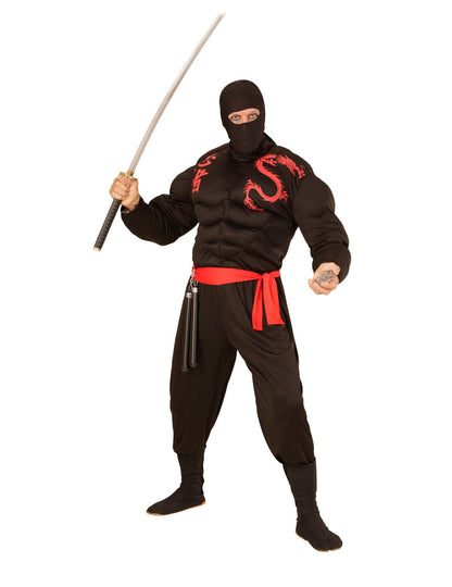 Felnőtt fekete ninja motorháztető