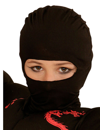 Gyermekfekete ninja motorháztető