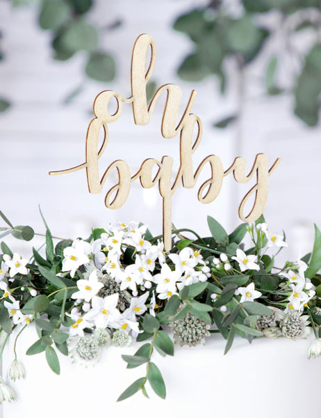 Oh baby fa tortadísz 13,5 x 17 cm babaváró bulira