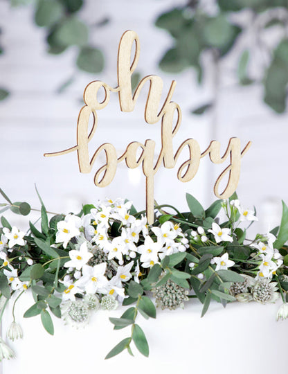 Oh baby fa tortadísz 13,5 x 17 cm babaváró bulira