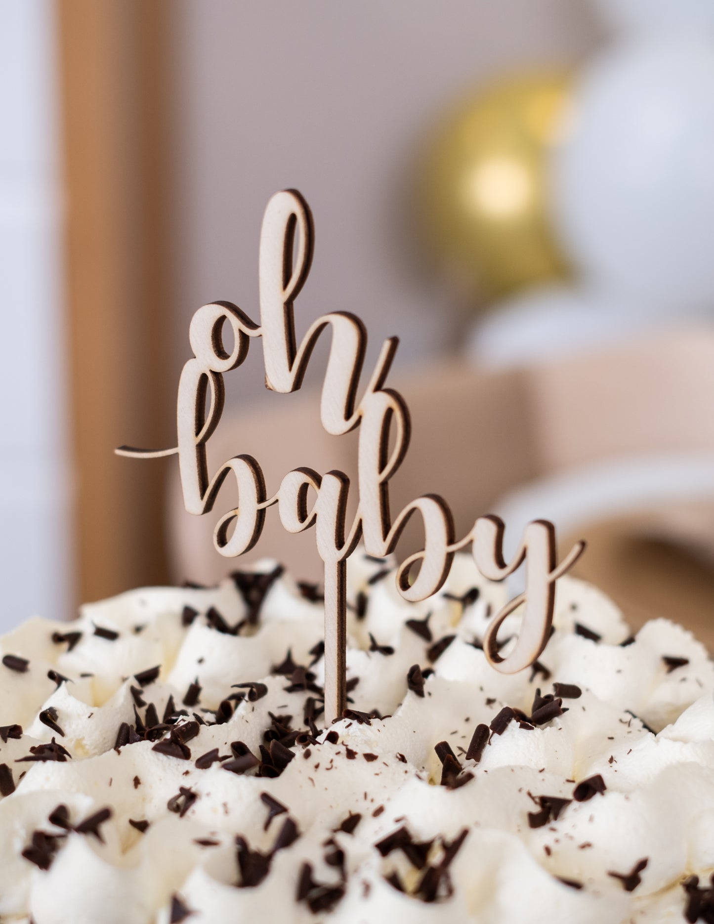 Oh baby fa tortadísz 13,5 x 17 cm babaváró bulira