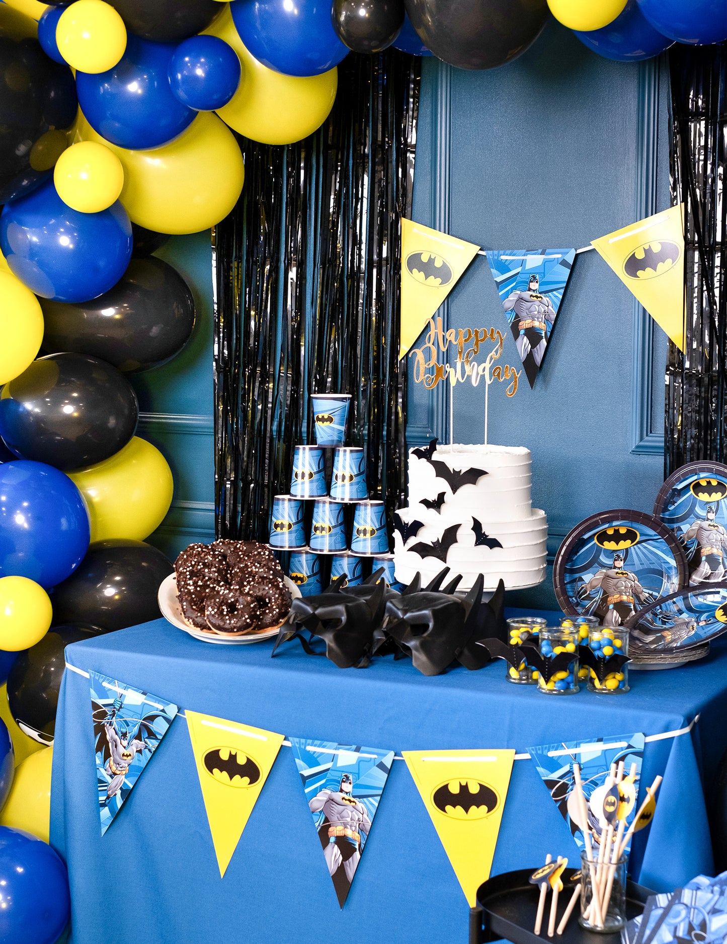 Cake Topper a boldog születésnapot arany metál 22,5 cm -ben