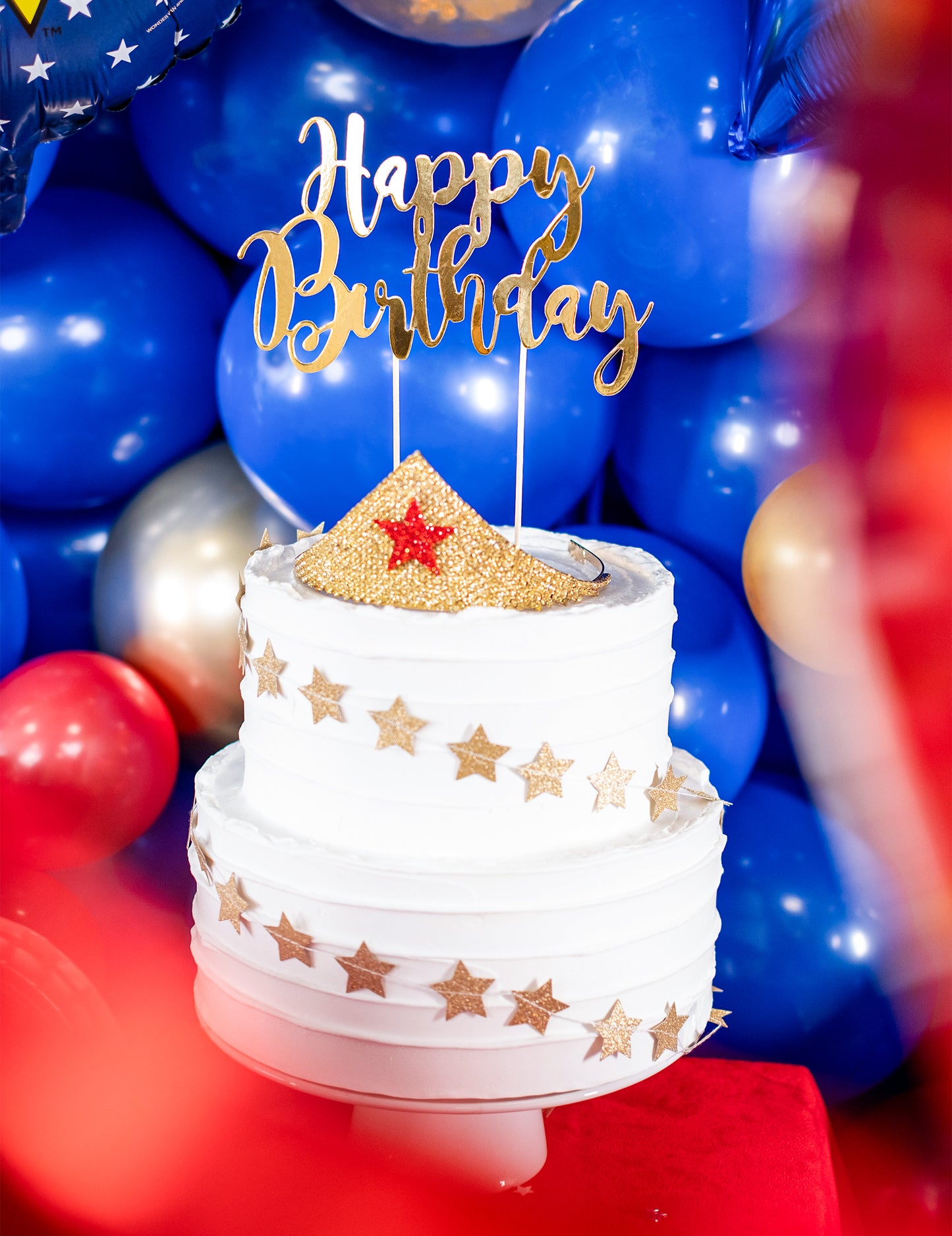 Cake Topper a boldog születésnapot arany metál 22,5 cm -ben