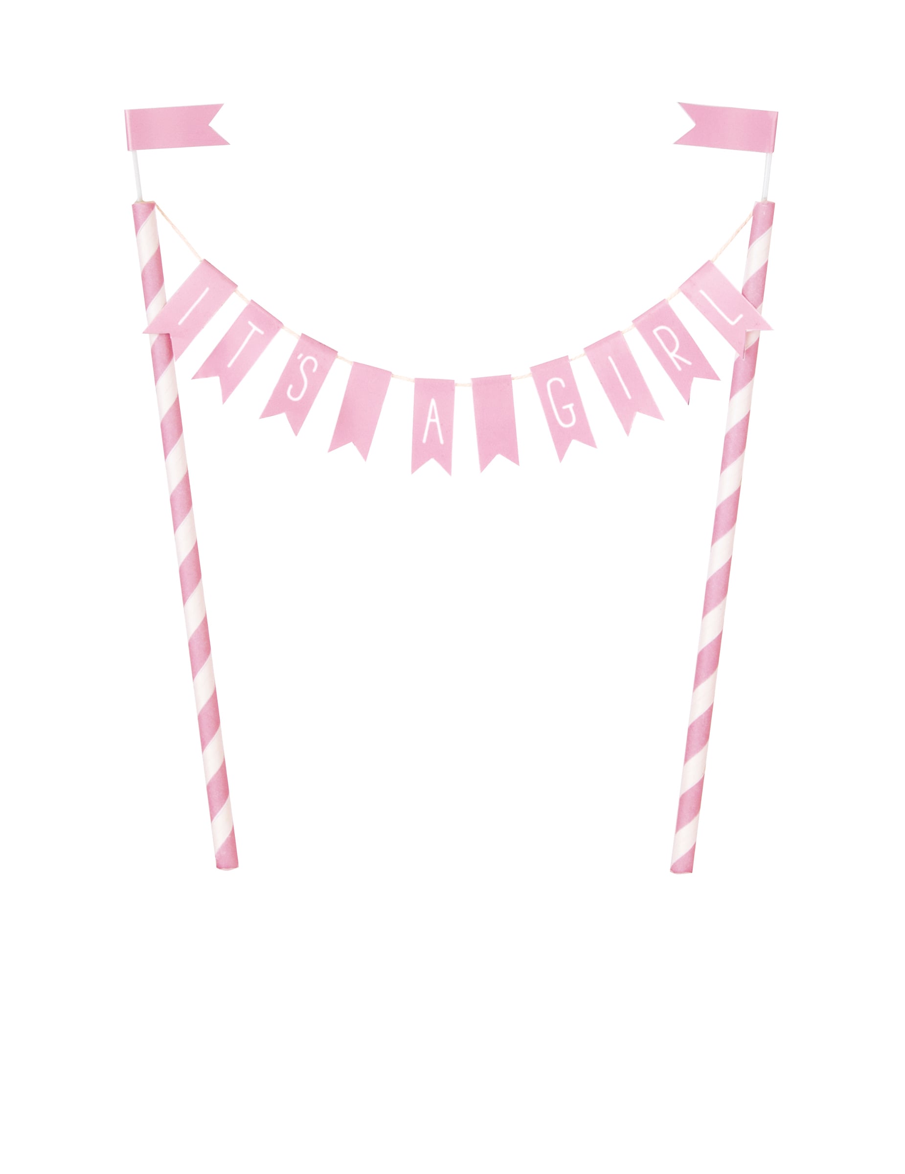 Cake topper it's a girl pour baby shower rose