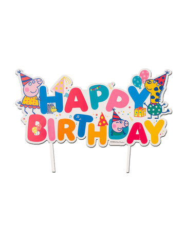 Cake Topper Boldog születésnapot Peppa Pig 17 cm