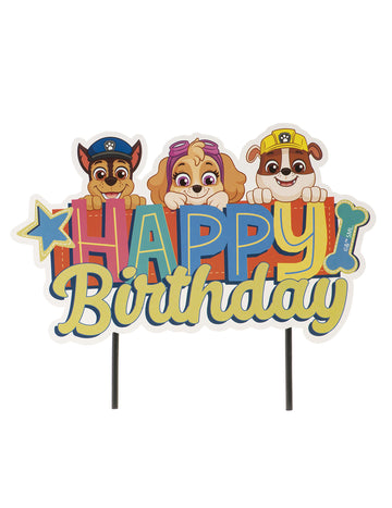 Cake Topper Boldog születésnapot Paw Patrol 17.5 cm