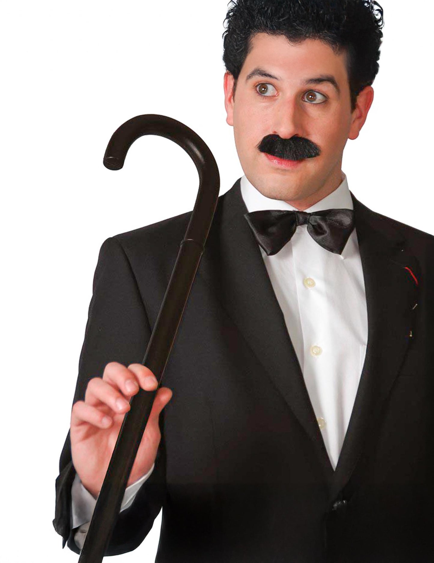 A felnőtt fekete jelmezbot használatának bemutatása