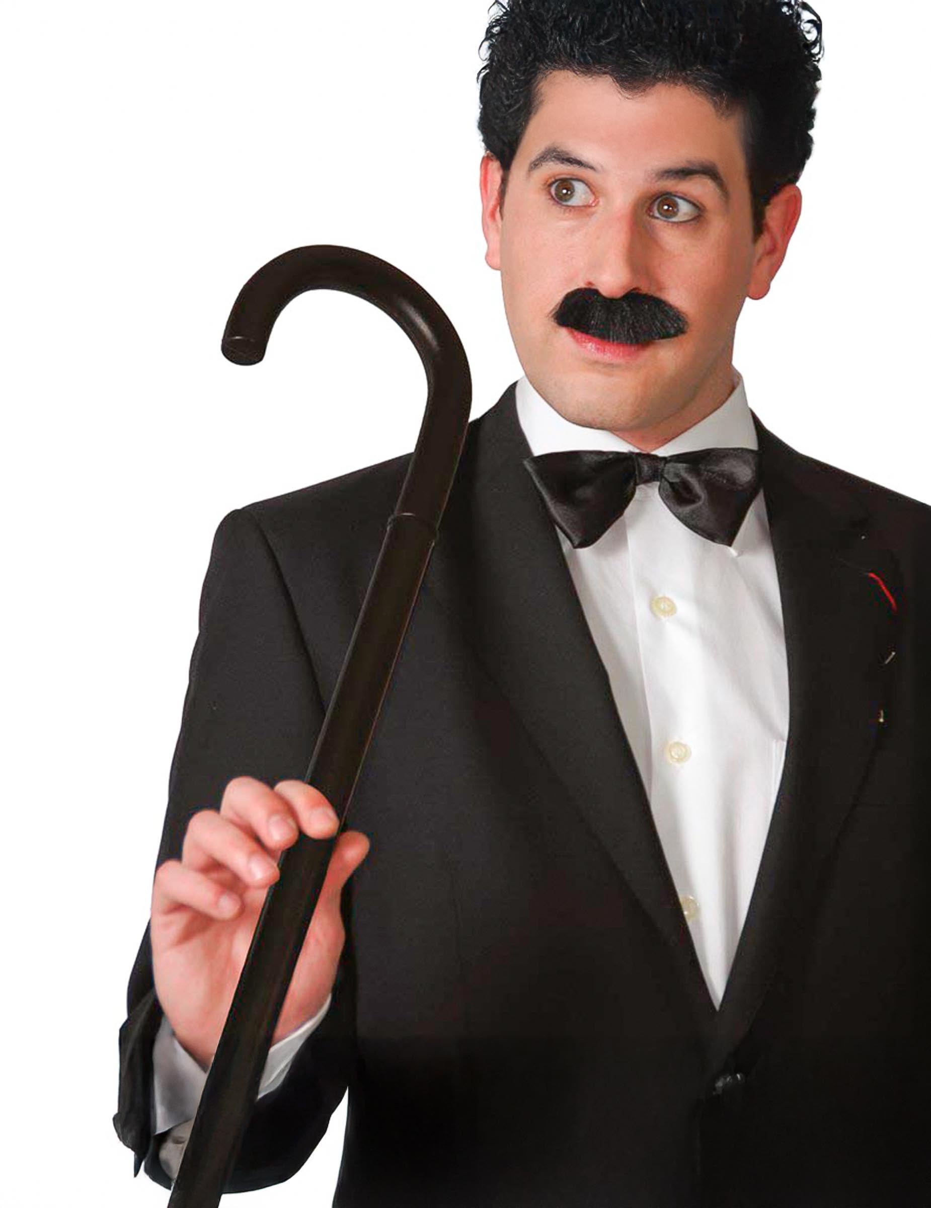 A felnőtt fekete jelmezbot használatának bemutatása