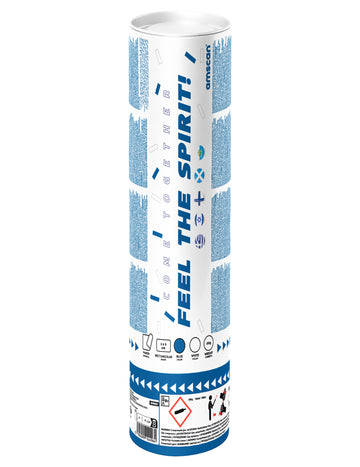 Kánon fehér és kék konfetti támogatóval Görögországgal