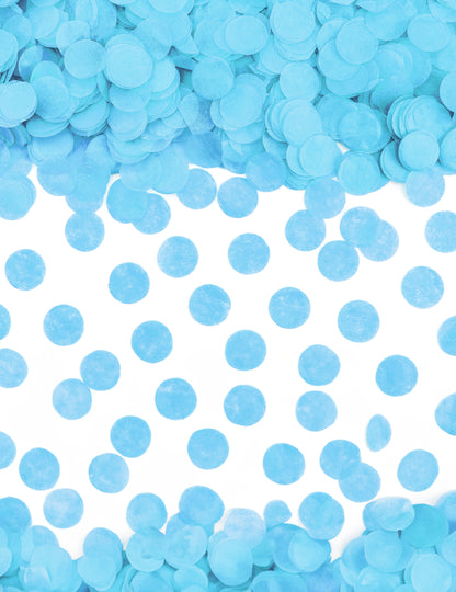 Kék konfetti ágyúfiú 60 cm babaváró buli