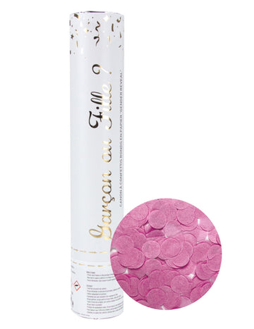 Rózsaszín nemi felfedő konfetti ágyú 28 cm