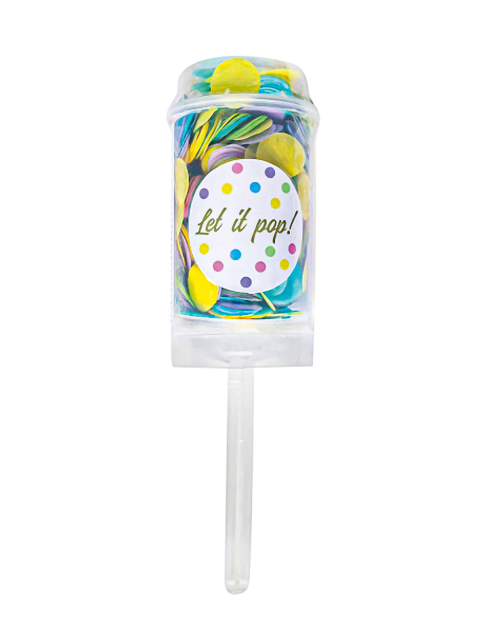 Canon à confettis push pop multicolores pour fête pastels