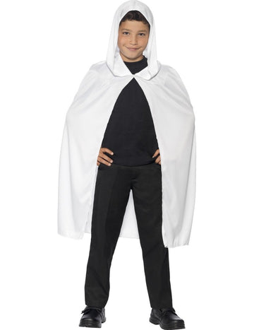 Fehér Halloween gyerek kapucnis köpeny