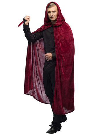 Bordeaux piros kapucnis 170 cm