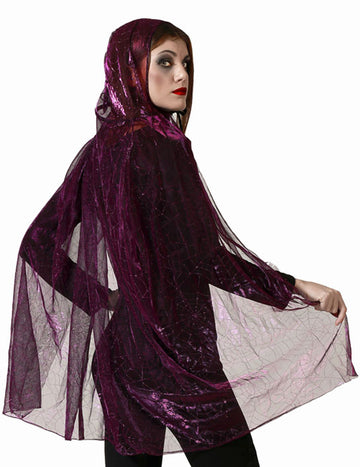 Kapucnis köpeny lila pók felnőtt