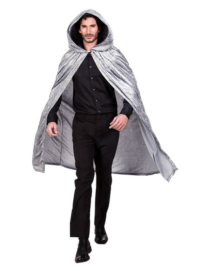 Szürke Cape Velvet megjelenés 170 cm Halloween Adule