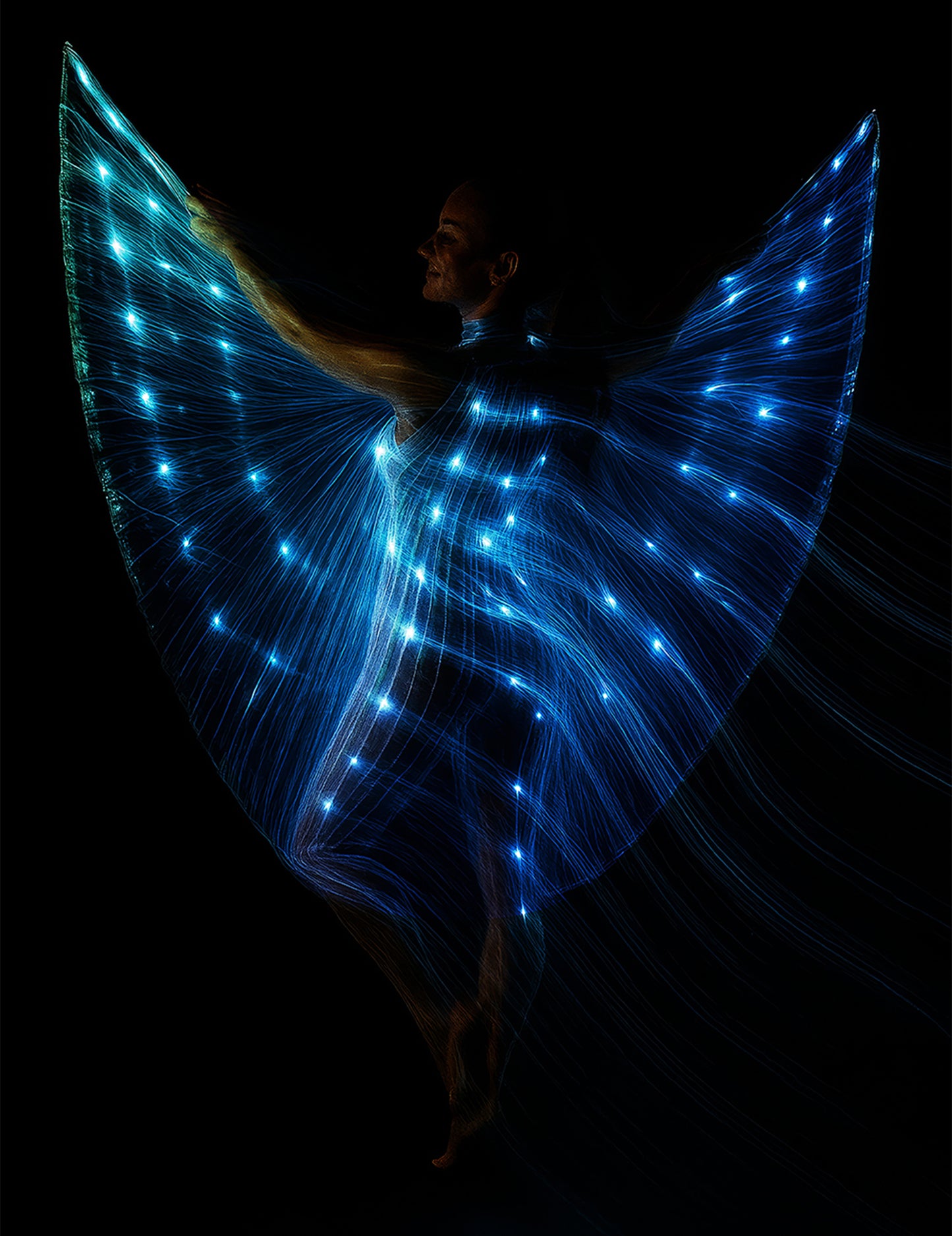 Fokföldi nőszirom szárral és fénnyel 140 cm