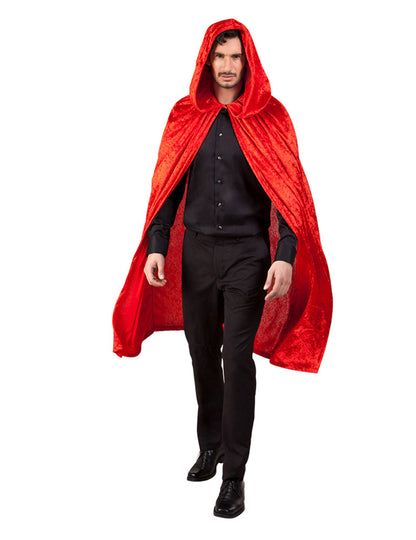 Piros köpeny bársonyos szempont 120 cm -es halloween adule