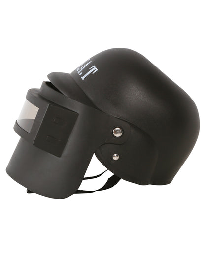 Vue latérale du casque anti émeutes SWAT